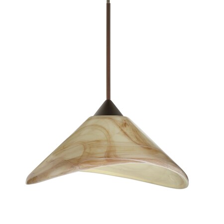 Besa Lighting Hoppi Cord Pendant, Mocha, Bronze Finish, 1x5W LED 1XT-191383-LED-BR